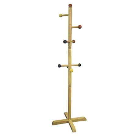 Ore International Ore International JW-101 Kids Primary-Color 8-Peg Coat Rack JW-101